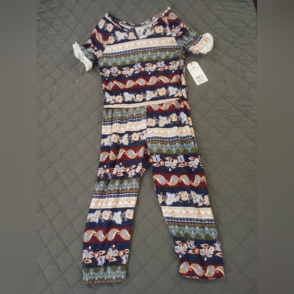 Colorful Patterned Jumpsuit - Picture 2 of 8